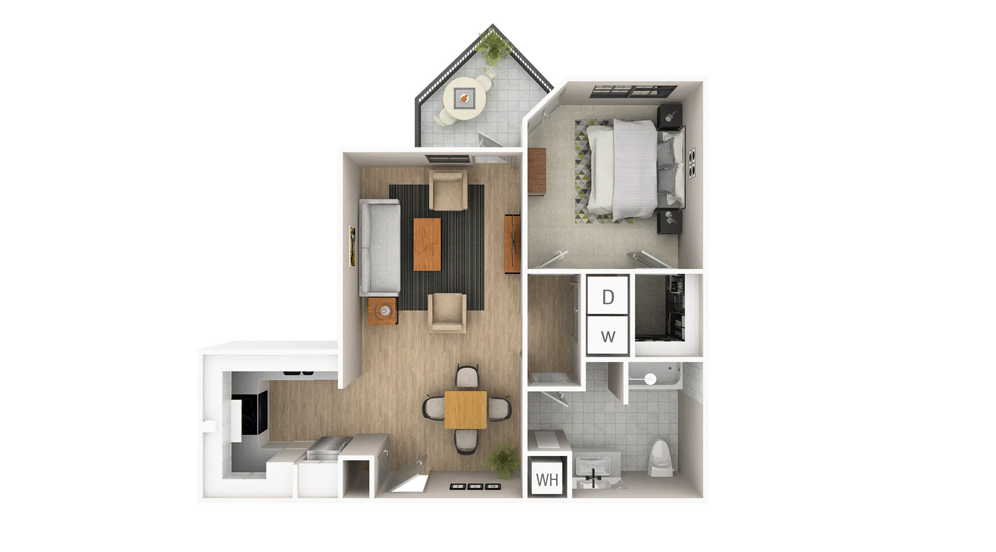 1CX - 751 sqft
