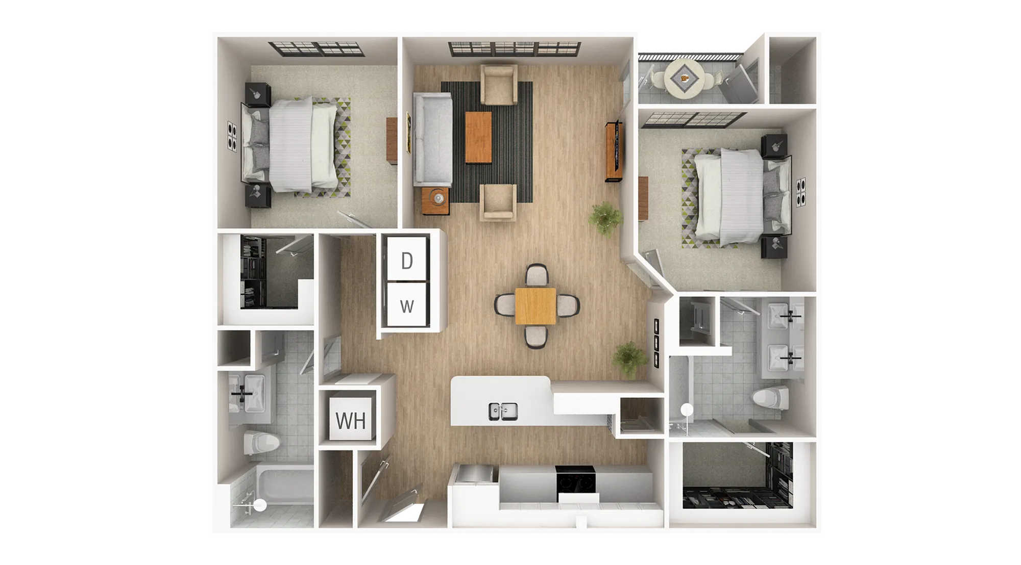 2BX - 1040 sqft
