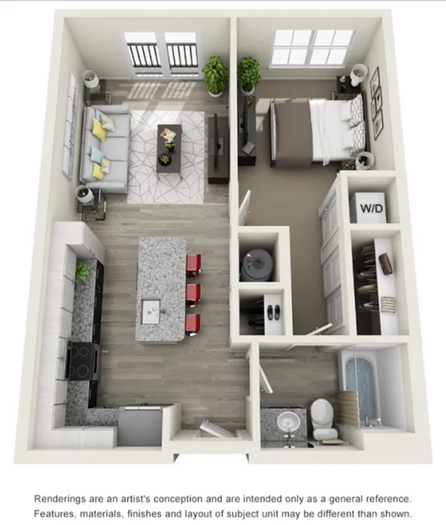 1C - 692 sqft