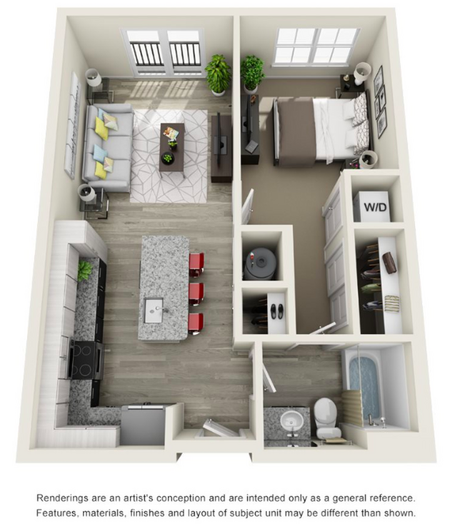 1E - 704 sqft