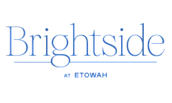 Brightside at Etowah logo in elegant blue font, representing modern and upscale living.