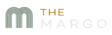 Elegant logo of 'The Margo' featuring modern design in green and gold.