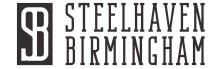 Elegant logo design for Steelhaven Birmingham featuring bold letters and a modern aesthetic.