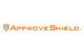 ApproveShield logo, featuring a dynamic shield design in orange and gray colors.