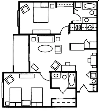 2 Bed 2 Bath