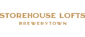 Elegant logo for Storehouse Lofts Brewerytown, featuring bold typography in a warm, inviting brown tone.