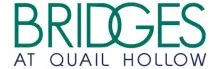 Elegant logo for Bridges at Quail Hollow with intertwining letters.