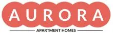 Logo of Aurora Apartment Homes, featuring bold lettering in a modern design.