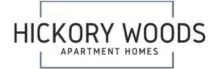 Hickory Woods Apartment Homes logo in elegant typography.