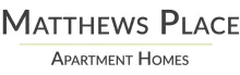 Elegant Matthews Place Apartment Homes logo highlighting modern living.