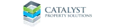 Innovative logo for Catalyst Property Solutions featuring layered geometric shapes and modern typography.