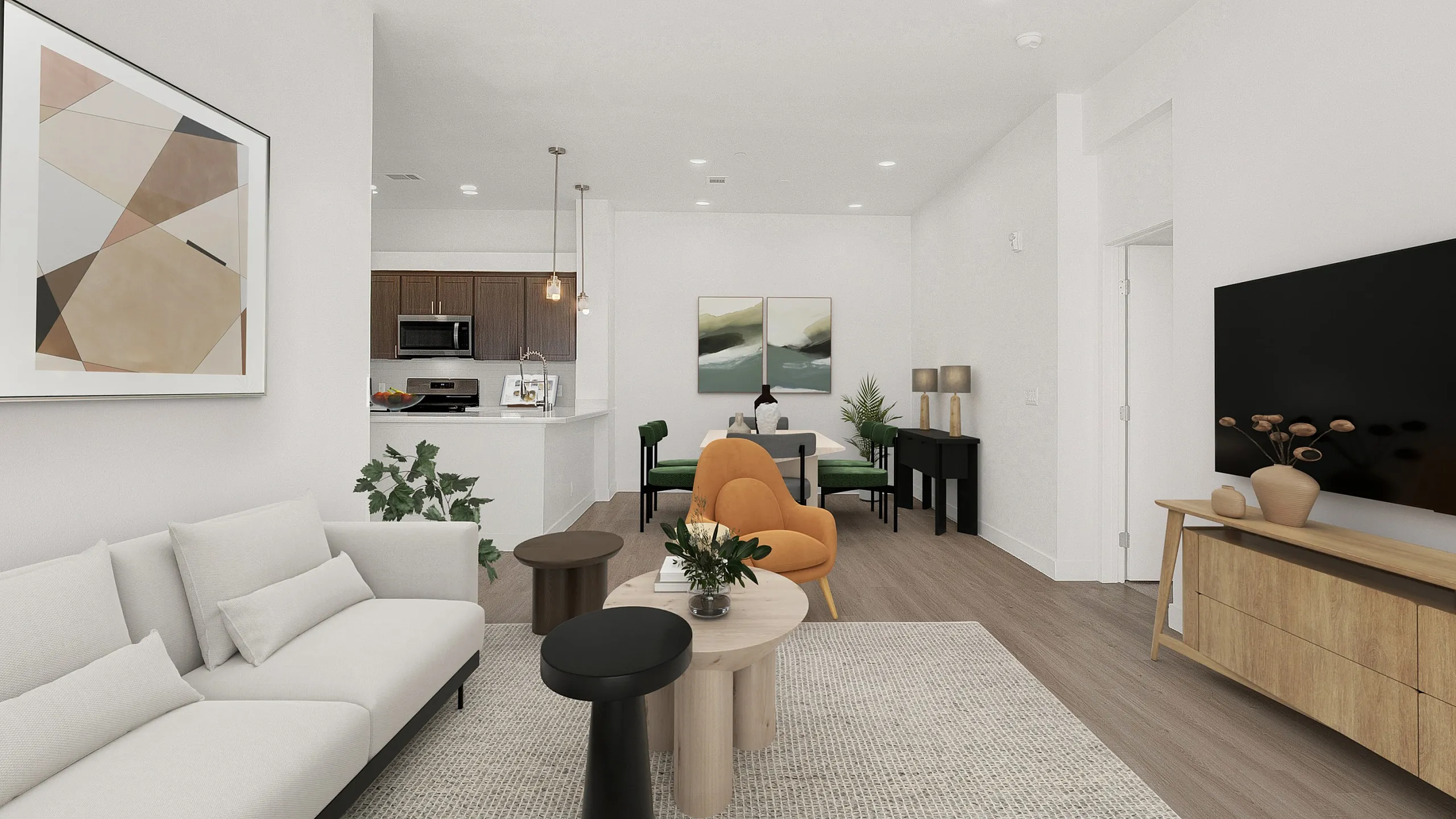 Staged living room