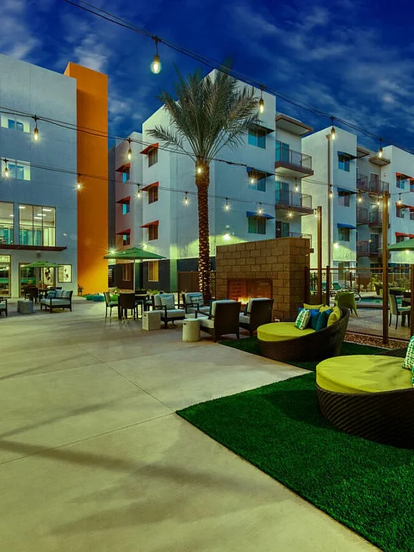 night time court yard