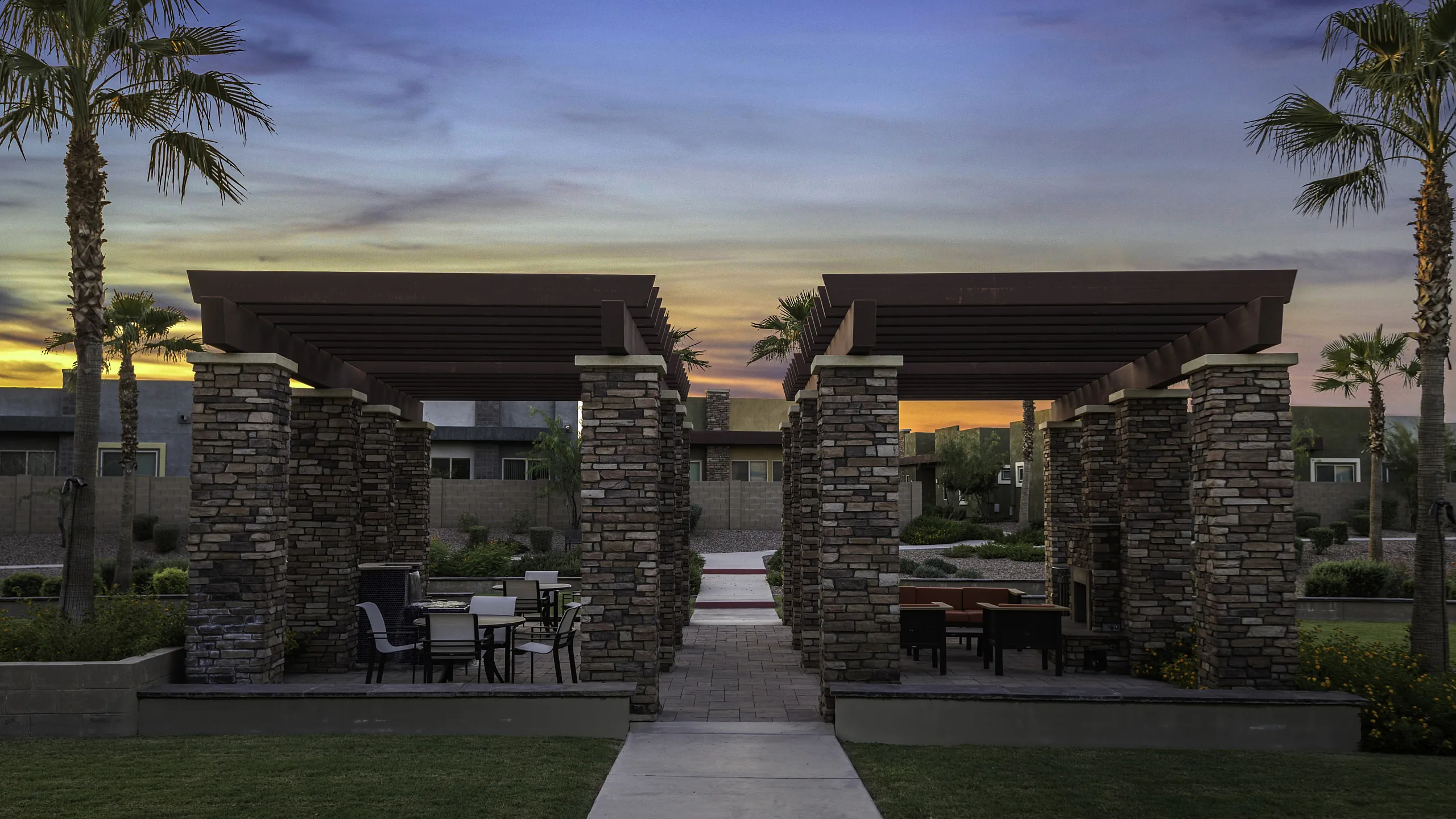 outdoor patio for residents