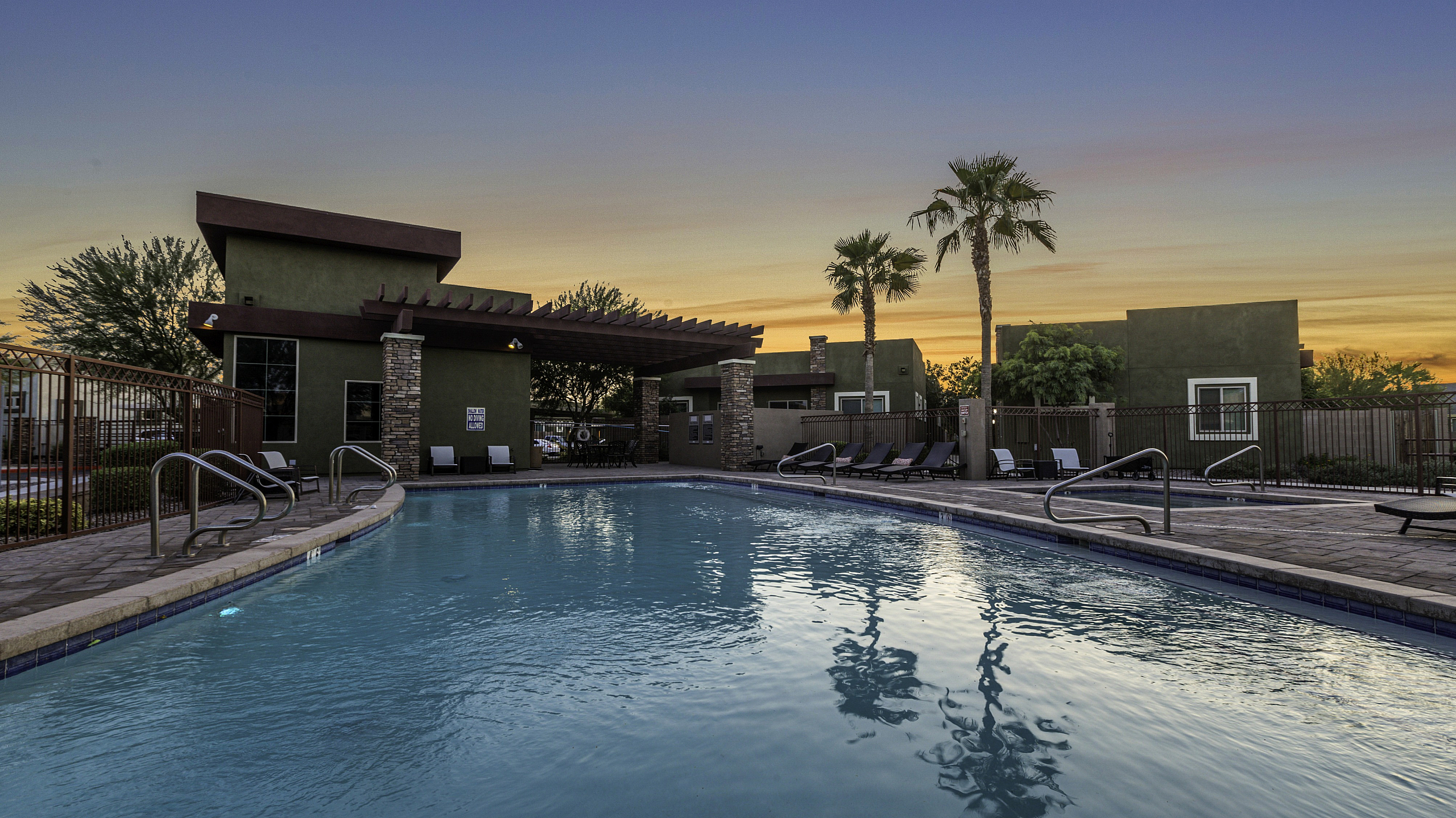 Pool by leasing office
