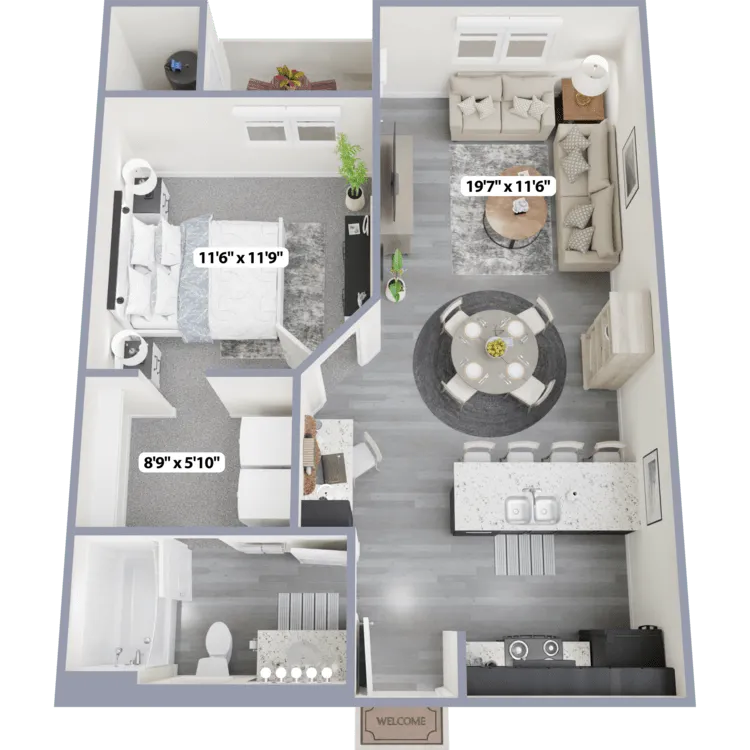 1 bed