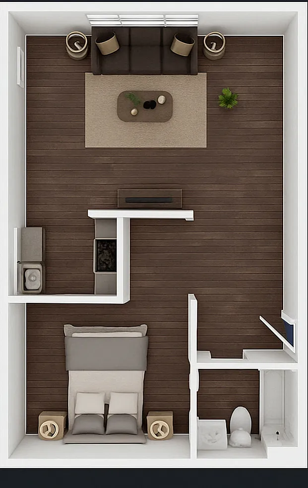 This 1 Bedroom 1 Bath apartment offers you an array of convenient amenities that add to your personal comfort and enjoyment.With 530 SQ. Feet, you can measure and visualize what your new home will look like.