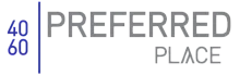 Elegant logo for Preferred Place featuring a modern design with the numbers 40 and 60, emphasizing sophistication and choice.