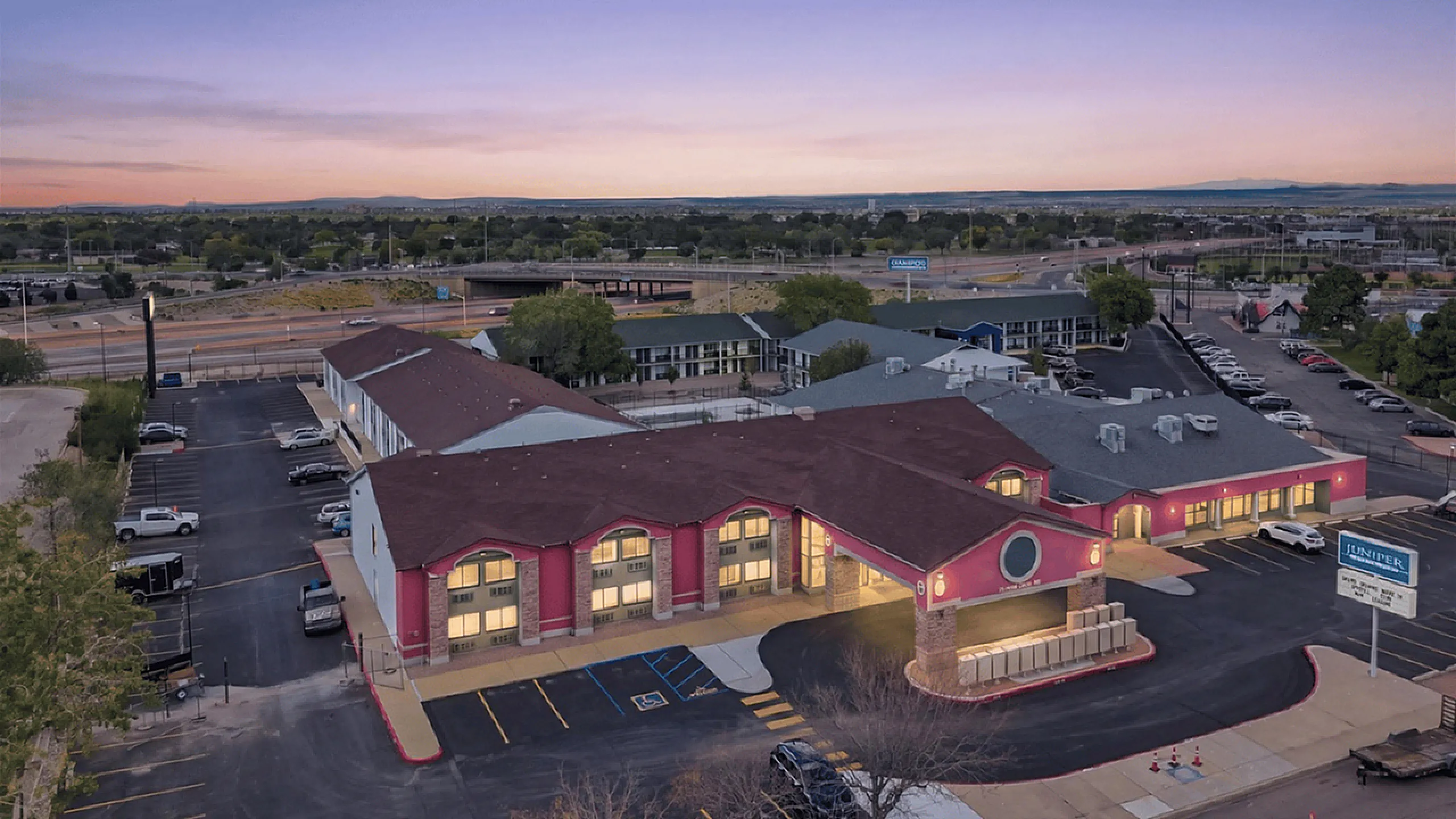 Juniper Flats - Aerial View at Dusk