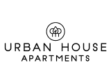 Urban House Apartments logo featuring a modern, minimalist design with a stylish emblem.