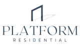 Modern and sleek Platform Residential logo design with geometric icon.