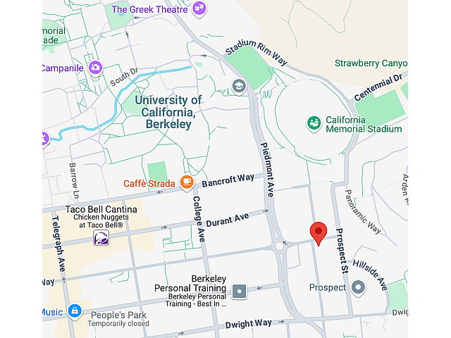 Vibrant map showcasing the University of California, Berkeley area, highlighting nearby attractions and amenities for an ideal living location.