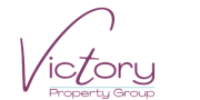 Victory Property Group logo with elegant script and modern design.