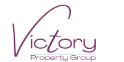 Elegant Victory Property Group logo in sophisticated purple font.