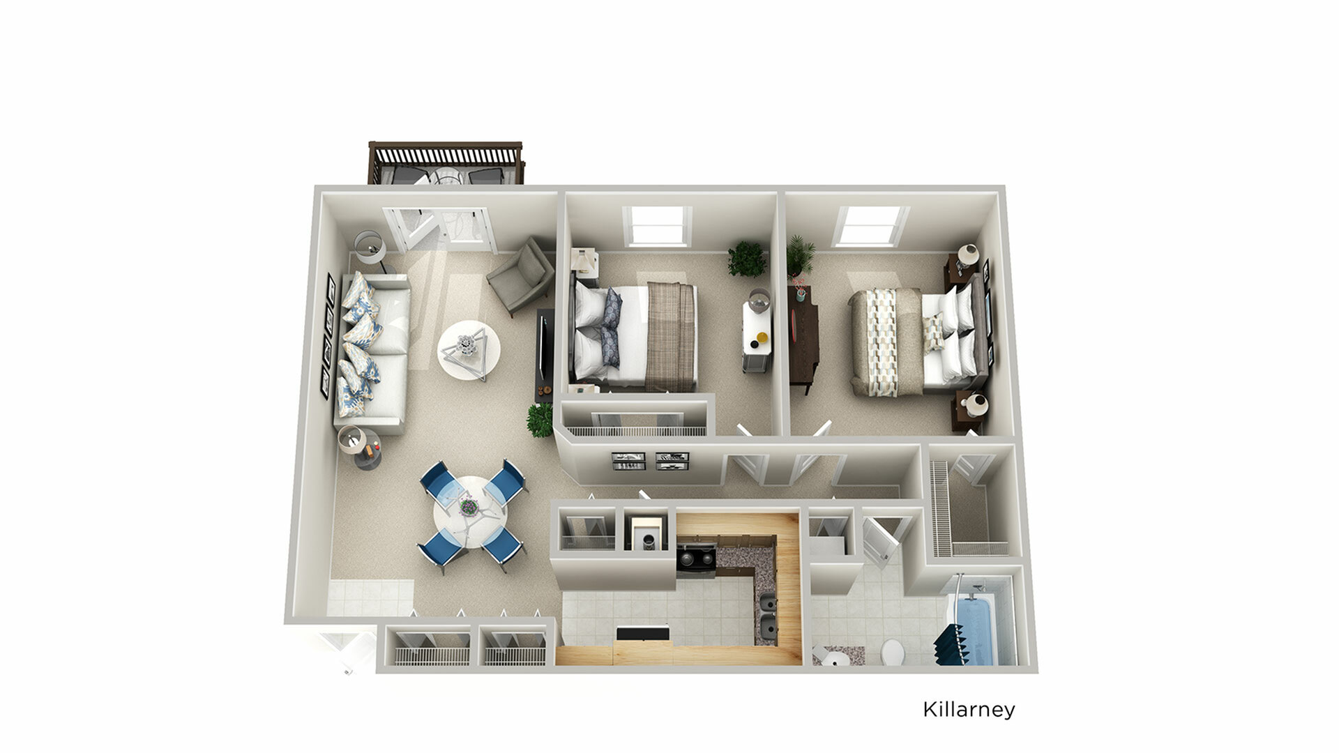 2x1 Floor Plan | Q at Maitland