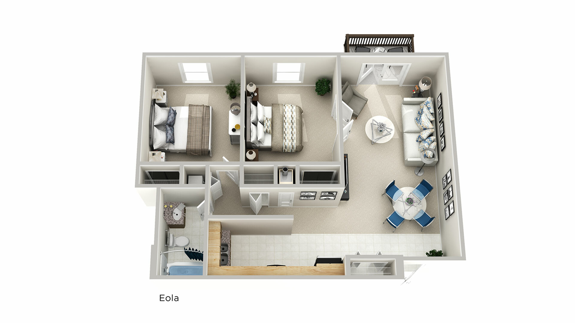 1x1 Floor Plan | Q at Maitland