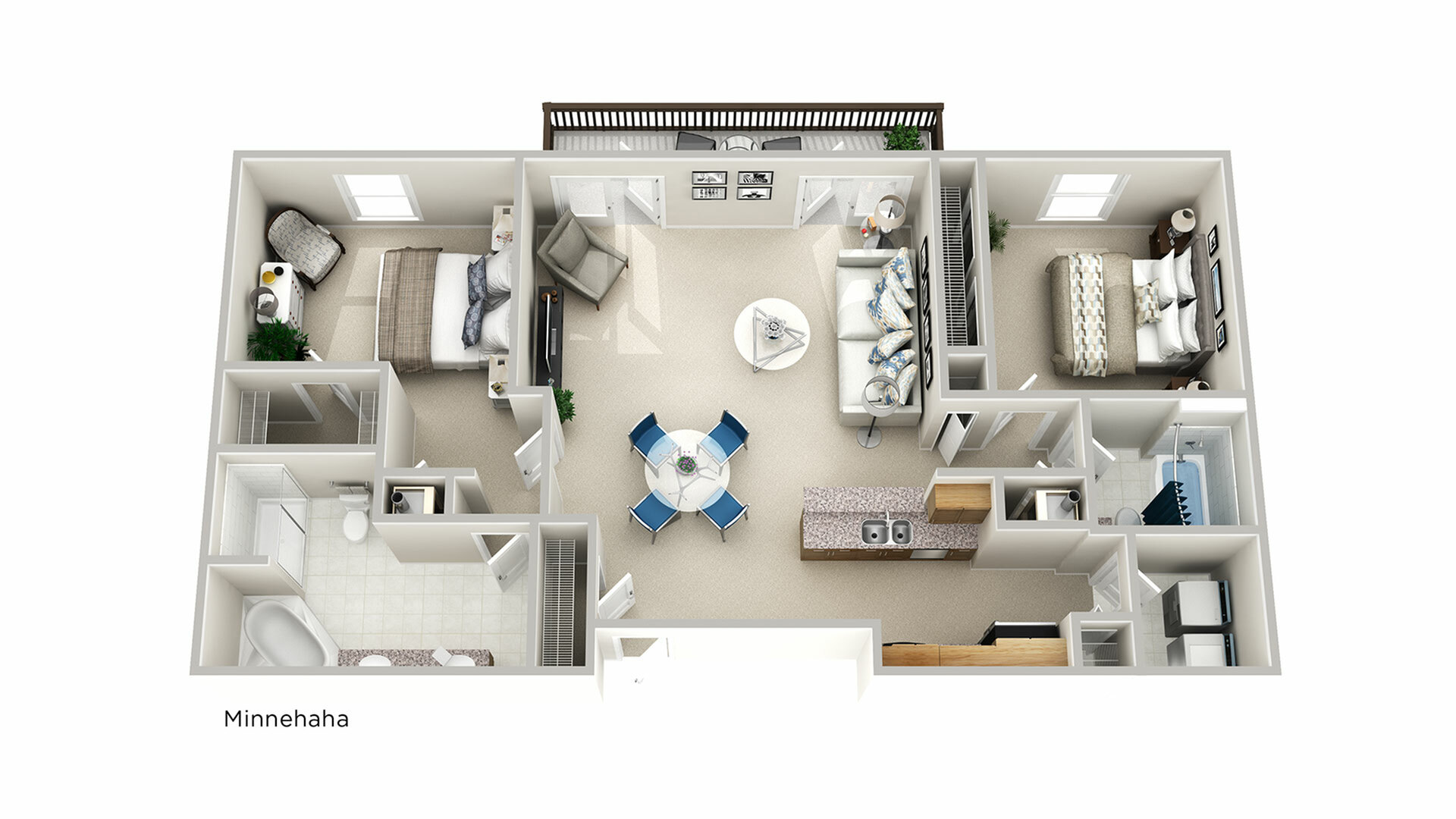 2x2 Floor Plan | Q at Maitland
