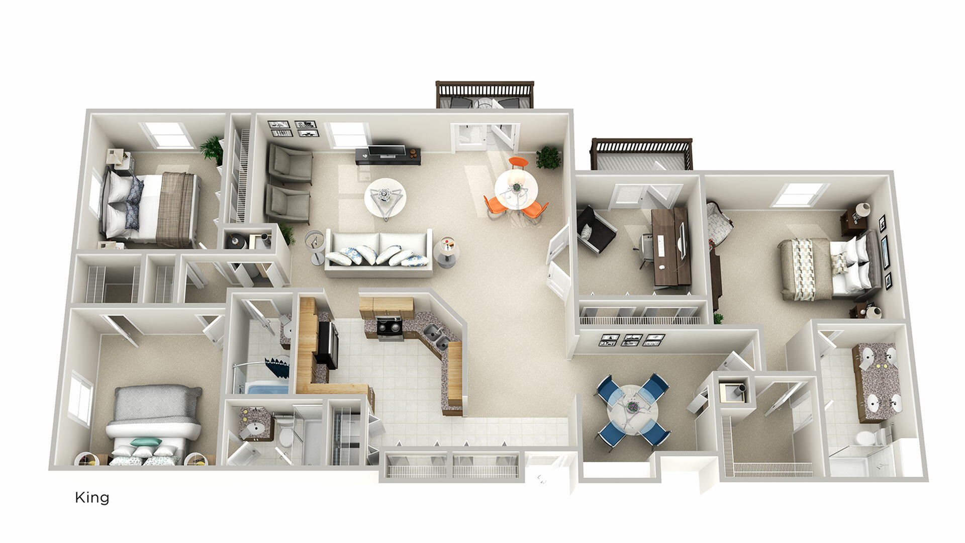 4x3 Floor Plan | Q at Maitland
