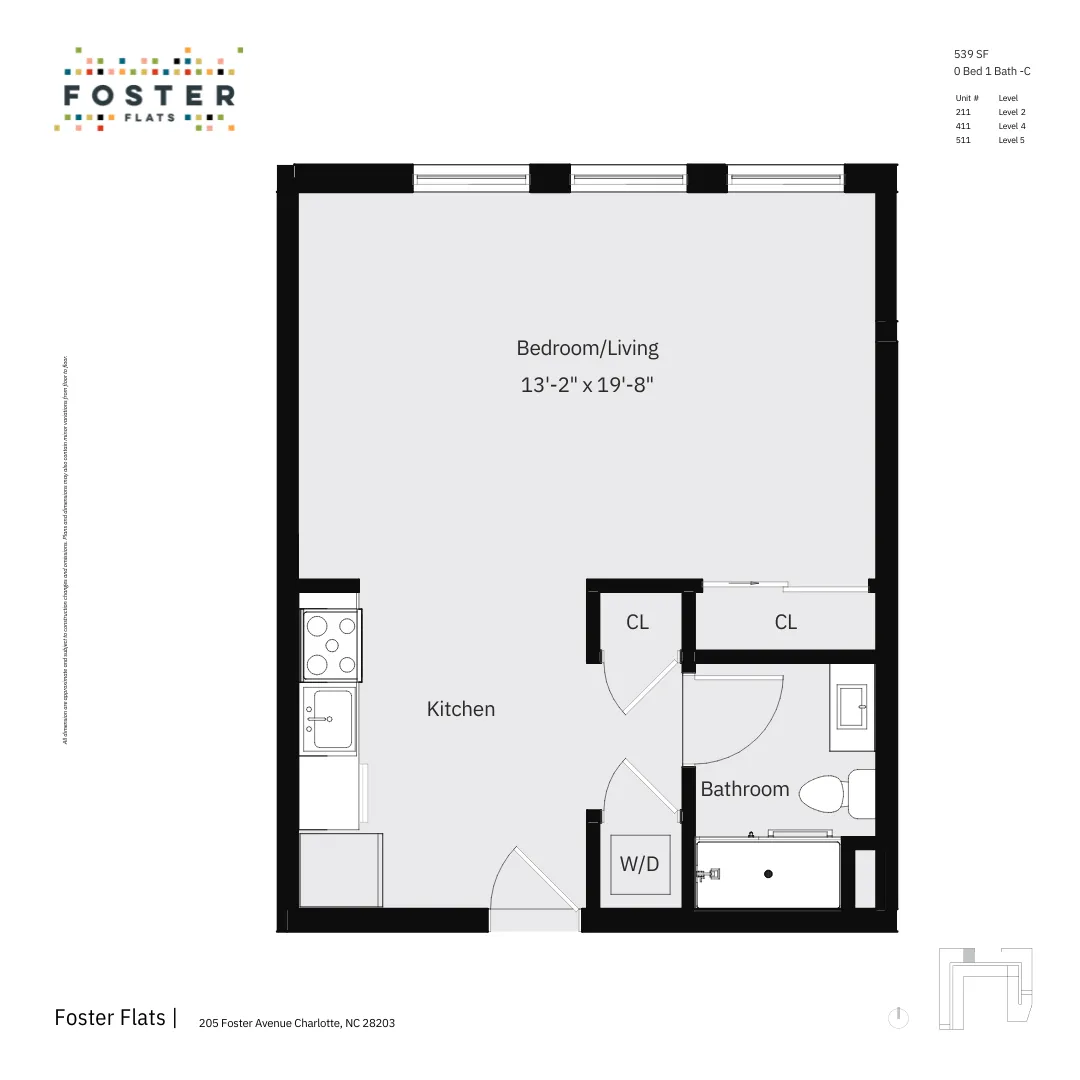 0 Bed 1 Bath -C _ 539 SF