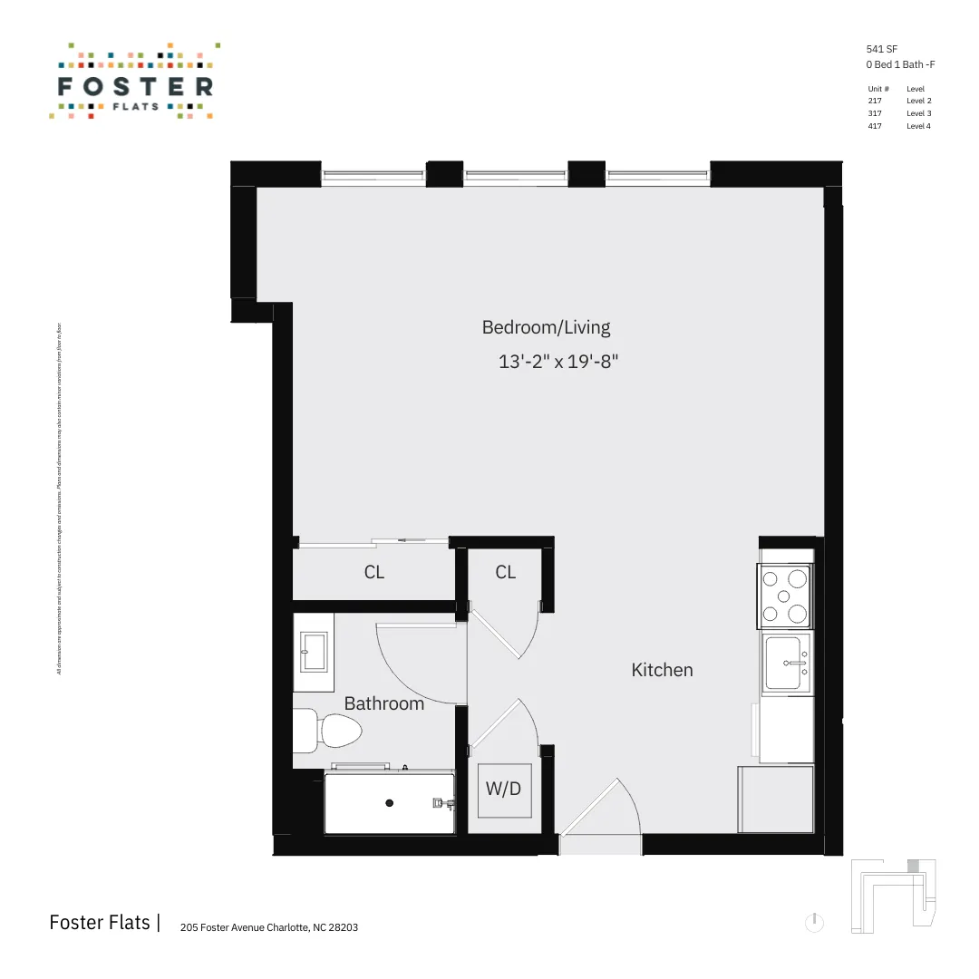 0 BED 1 BATH - F | 541 SF