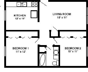 2 Willedrob - 1 Bedroom 1 Bath