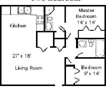 Crestwood A - 2 Bedroom 2 Bath