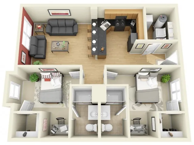 1010 Lofts on Main - 2 Bedroom 2 Bath