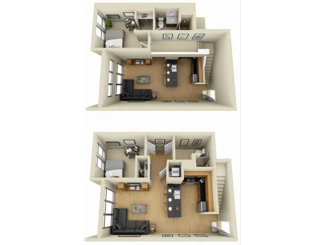 Uptown North - 2 Bedroom 2 Bathroom Townhome