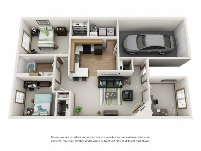 Creekside Apartments - 2 Bed 1 Bath