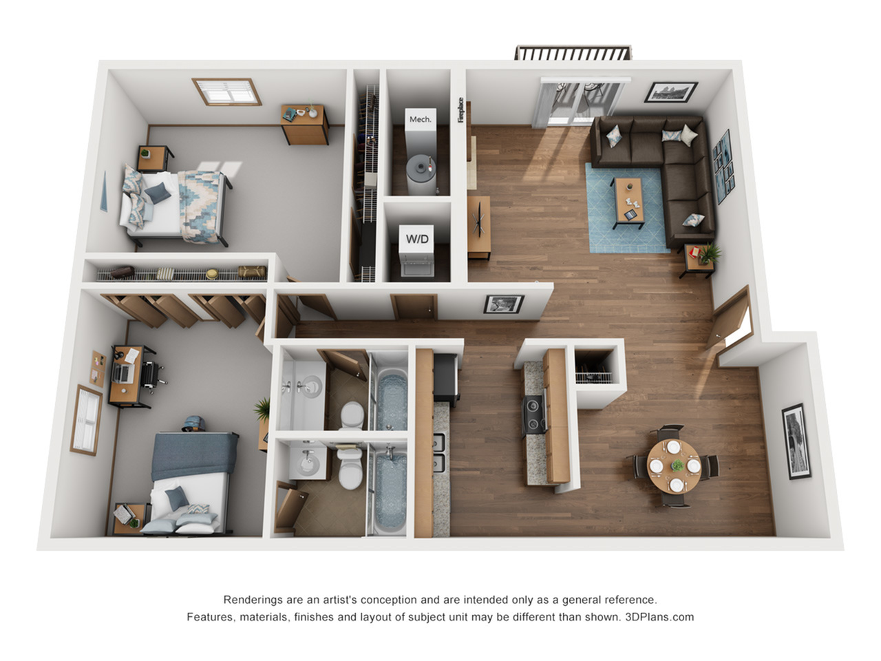 1417, 1415, 1413 Challis (Challis) - 2 Bedroom 2 Bath