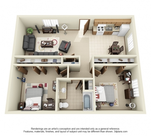 Crestwood - 2 Bedroom 1 Bath
