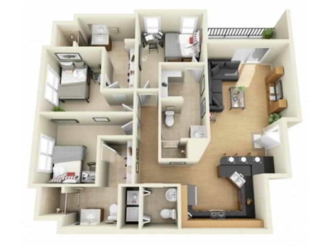 Uptown North - 3 Bedroom 3.5 Bathroom