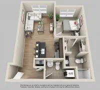 West Wing - 1 Bed 1.5 Bath Corner Suite