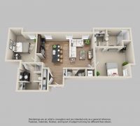 West Wing - 2 Bed 2.5 Bath Corner Suite