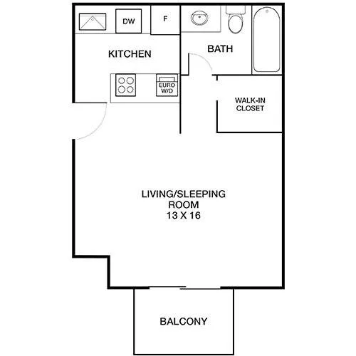 Evergreen Studio Apartment | Boulder Creek Apartments