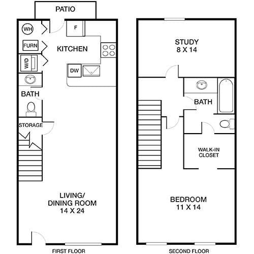 Telluride Study 1 bedroom apartment | Boulder Creek Apartments