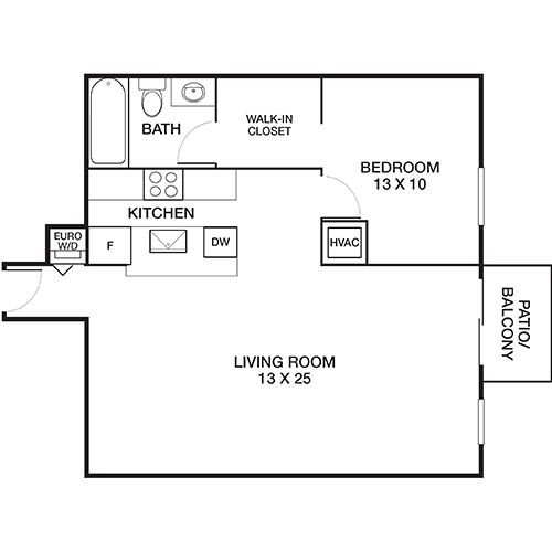 Durango 1 Bedroom Apartment | Boulder Creek Apartments