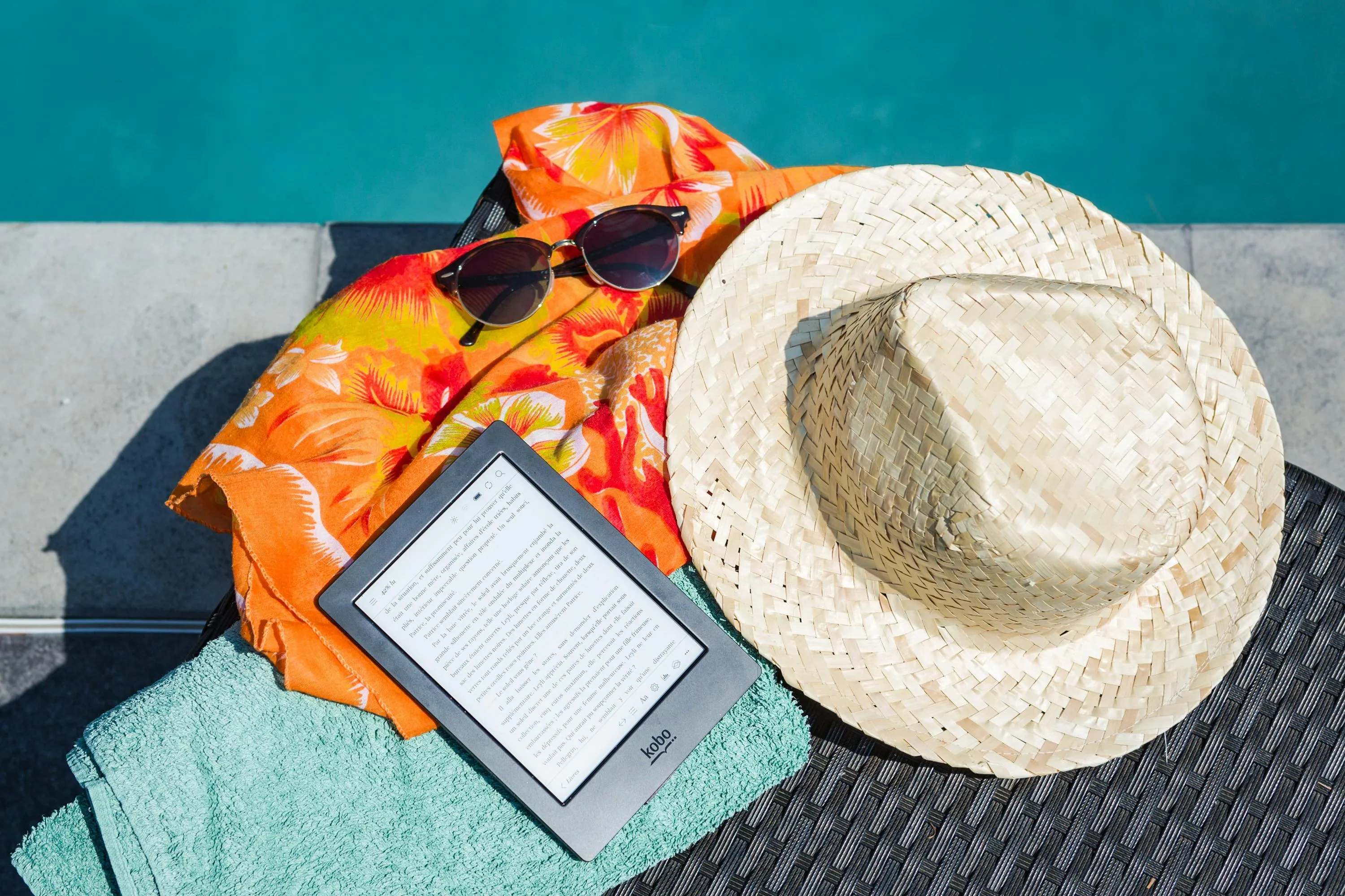 Relaxing poolside setup for a day at the pool.