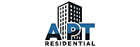 Dynamic logo for APT Residential featuring a modern high-rise building design.