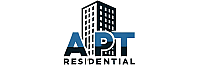 Modern APT Residential logo with a sleek high-rise building illustration and bold typography.